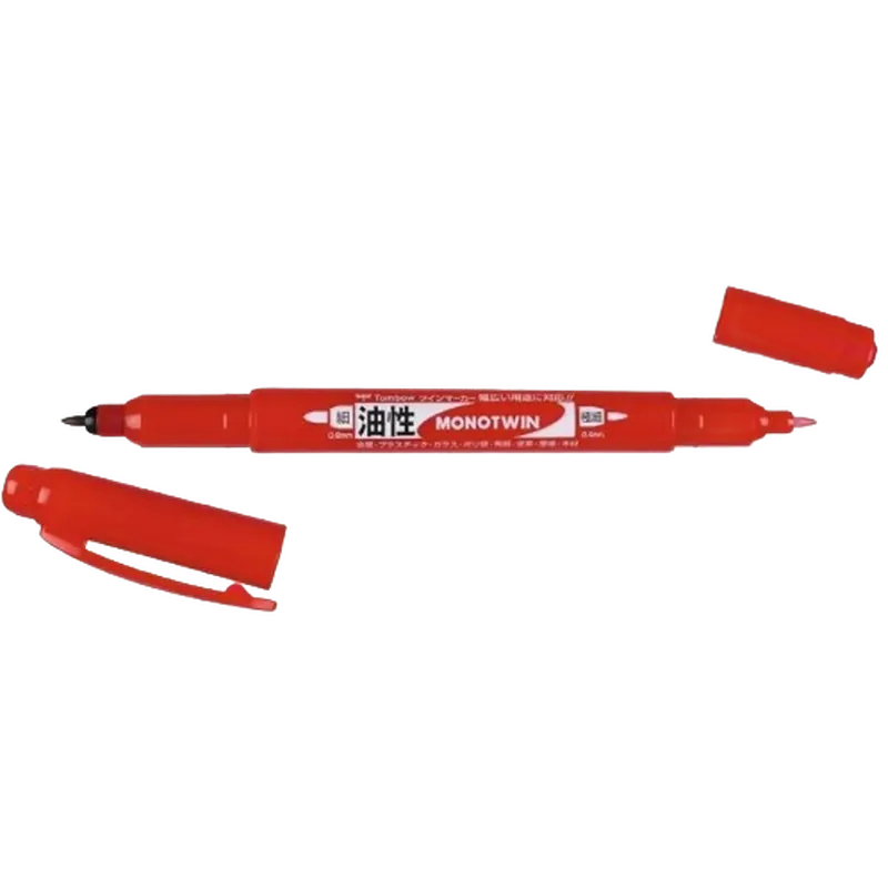 Tombow Oil-Based Twin Slim Marker Red 1 Pack