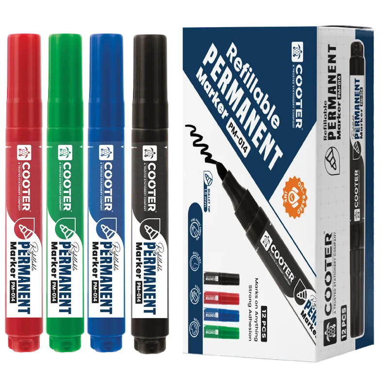 Cooter Permanent Marker Red 12 Piece