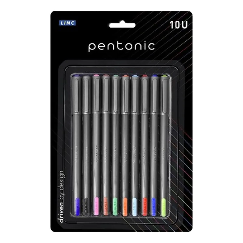 Pentonic Ball Pen 10 Shades 1 Pack Multicolor
