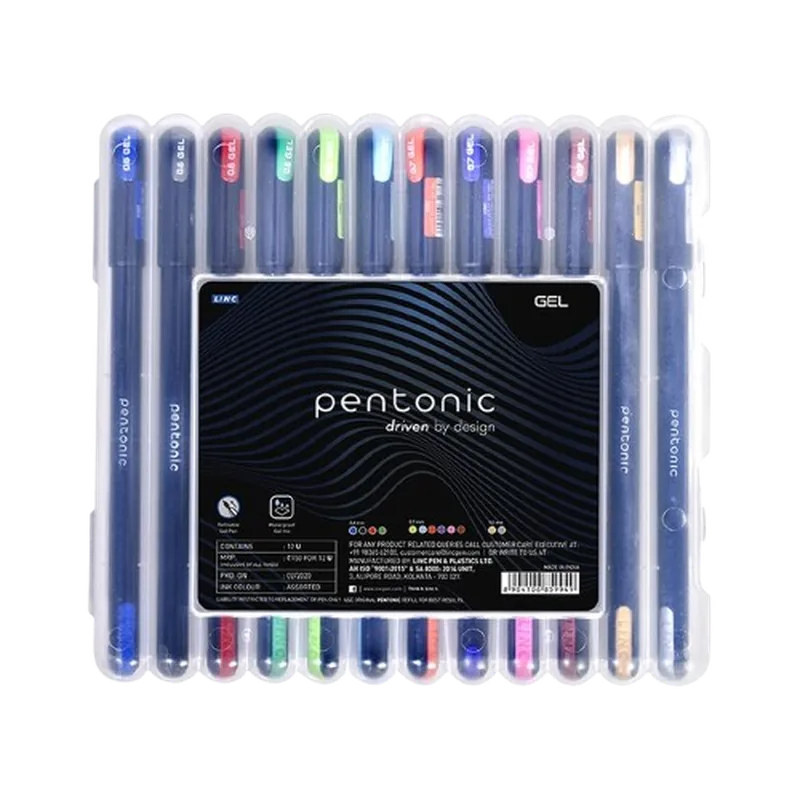 Pentonic Gel Pen 12 Shades 1 Pack Multicolor