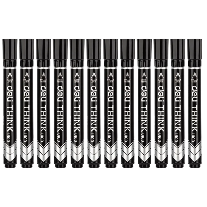 Deli Permanent Marker Black 1 Pack