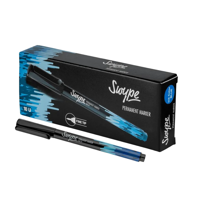 Swype Permanent Marker Fine Tip Blue