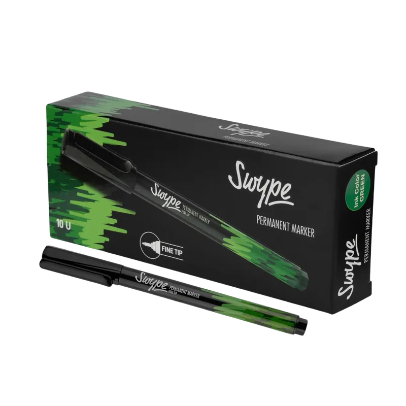 Swype Permanent Marker Fine Tip Green