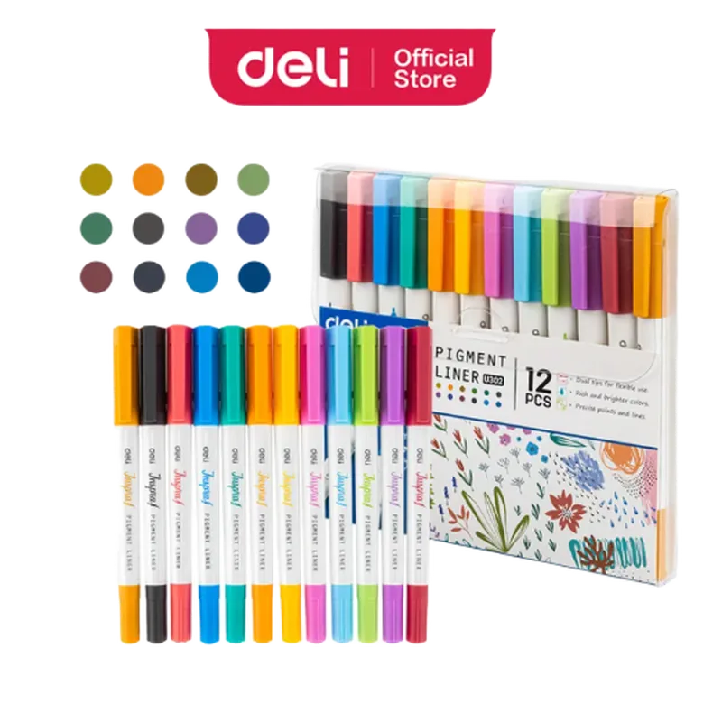 Deli Pigment Liner 1 Pack Assorted