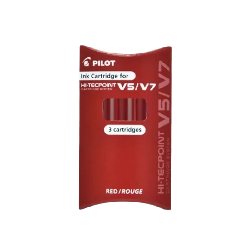 Pilot Hi-Techpoint Ink Cartridge Red 1 Box