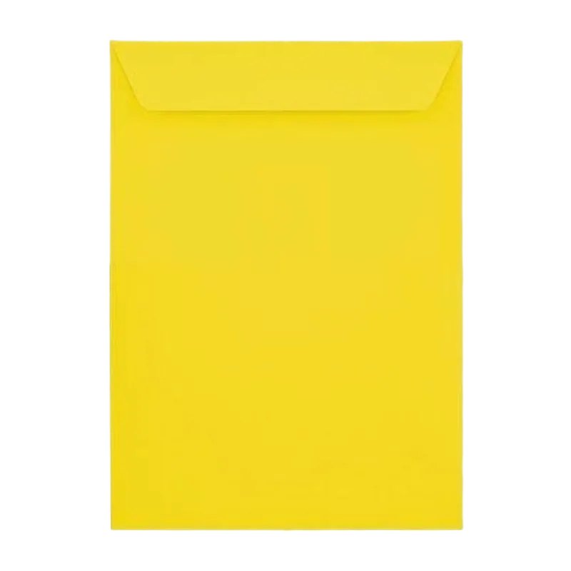 Plastic Paper Envelope 50 Pieces Yellow