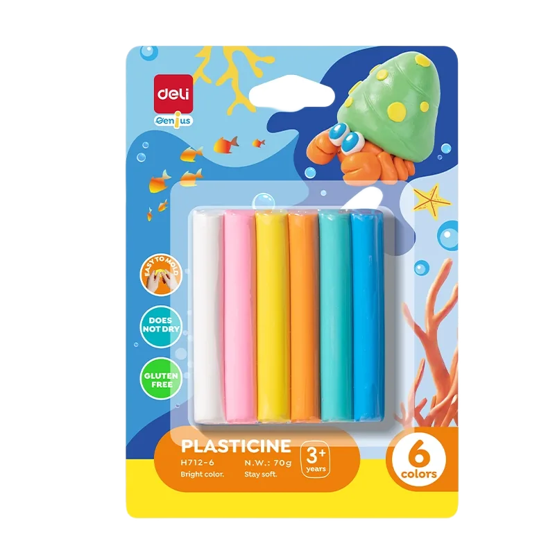 Deli Plasticine Clay 6 Colors 1 Pack Assorted