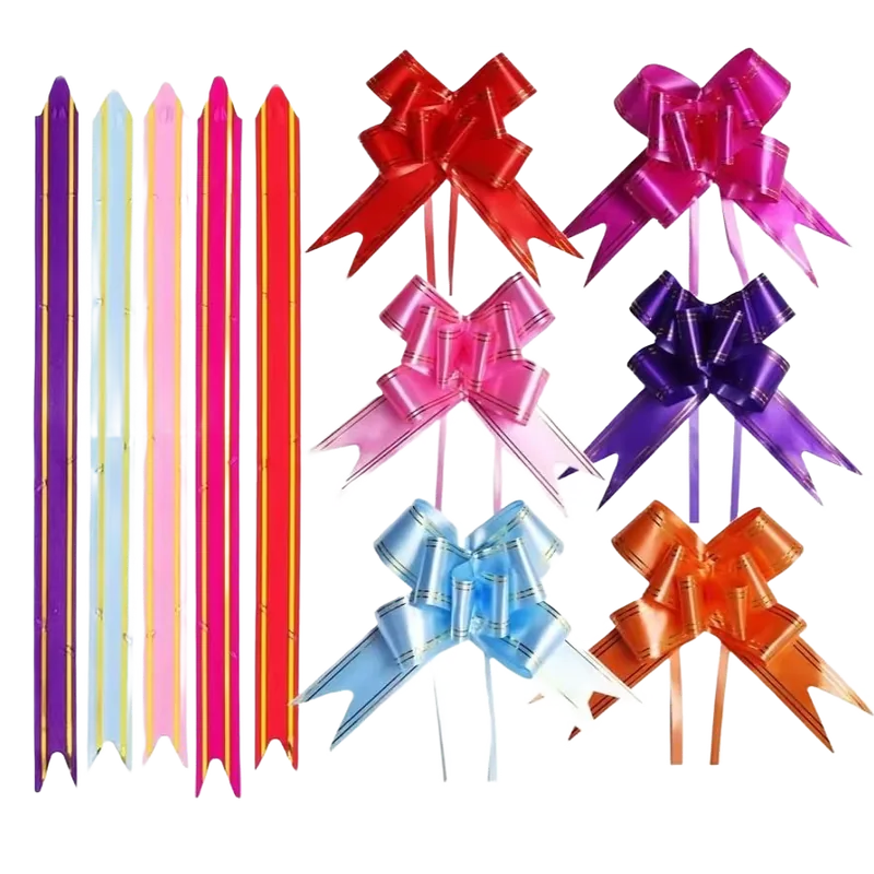 Colorful Bow Striped Ribbon 18 cm 1 Pack Multicolor