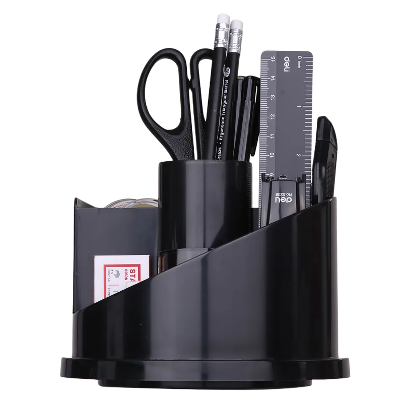 Deli Rotary Desk Organizer E38251A 153 x 145 mm Black