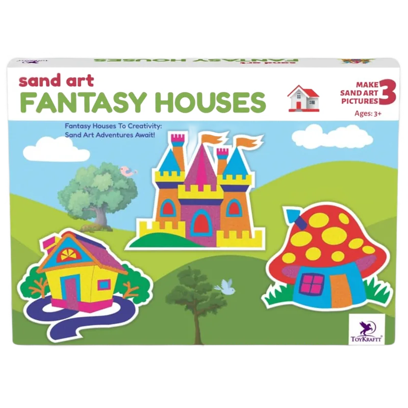 Toykraft Sand Art Pictures Fantasy Houses Multicolor