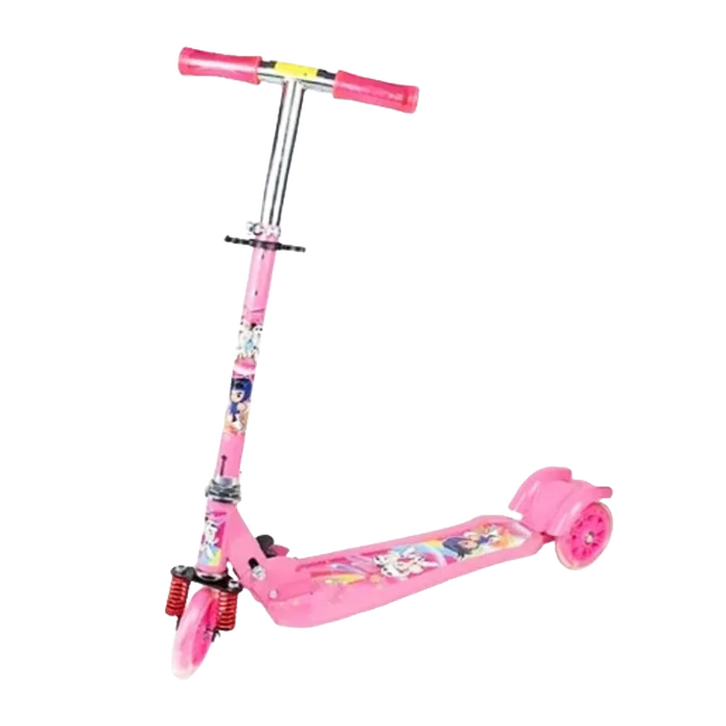 Scooter for Kids 3+ Years with Adjustable Handle Height | 3 Wheels Kids Scooter Toys with LED Wheels | P-4-3 | Foldable Kick Cycle | Birthday Gift for Kids | 50 KG Weight Capacity | 1 Piece