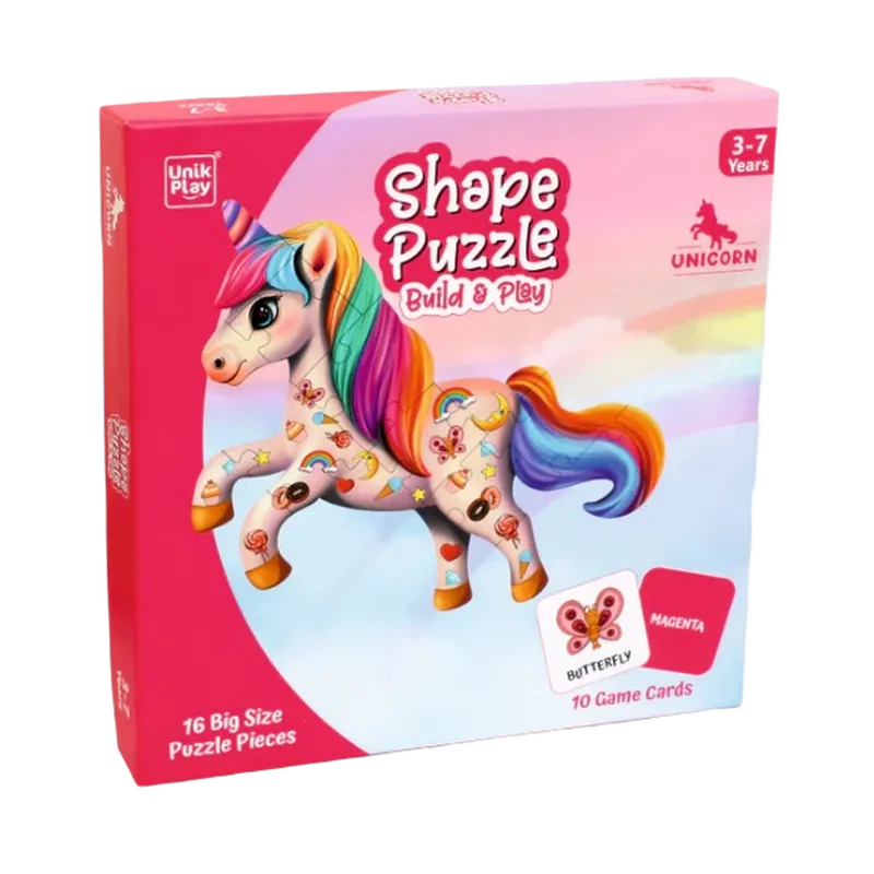 UnikPlay Shape Puzzle Unicorn Multicolor
