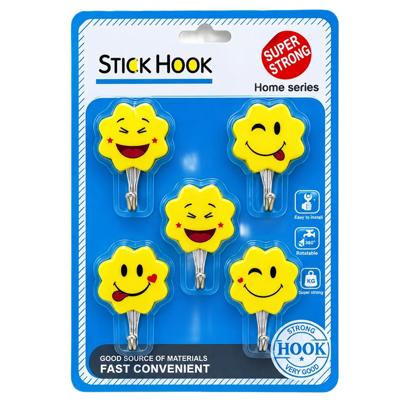 Cute Cartoon Sticky Hooks 1 Pack