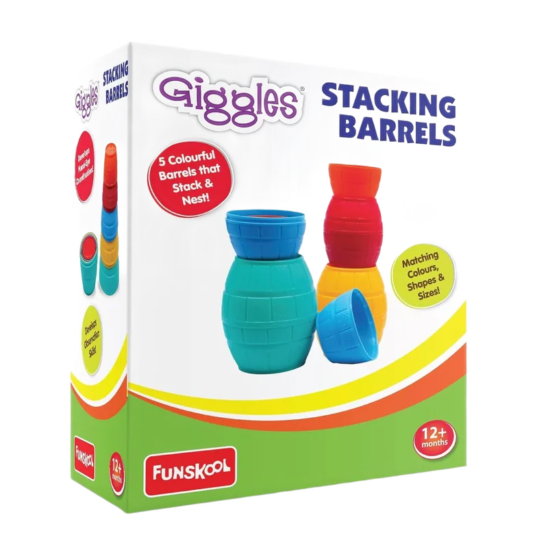 Funskool Giggles Stacking Barrels Multicolor