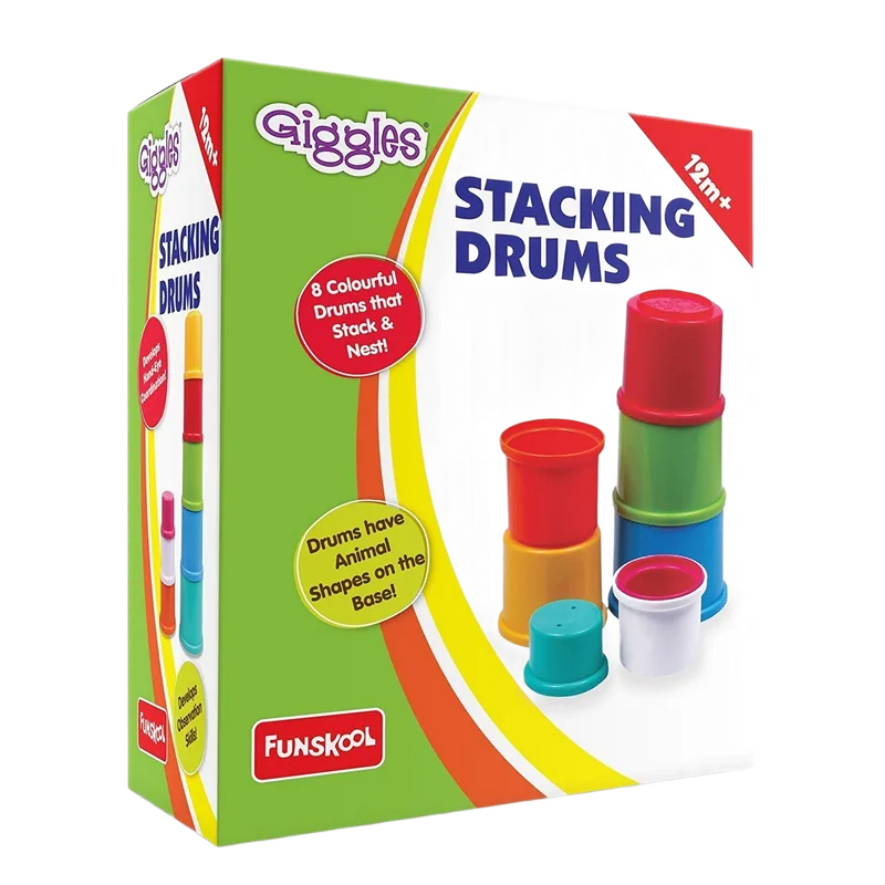 Giggles Stacking Drums Multicolor