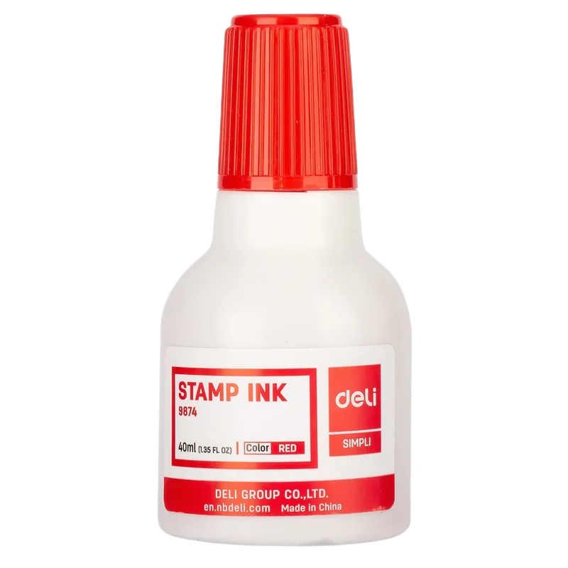 Deli Stamp Ink Red
