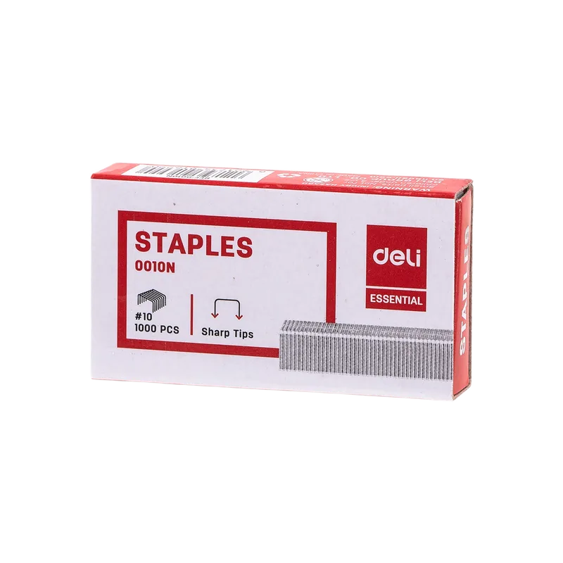 Deli Stapler Pins 10 1 Pack Silver