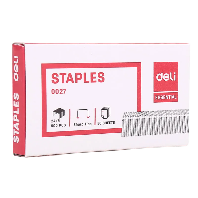 Deli Stapler Pins 24/8 1 Box Silver