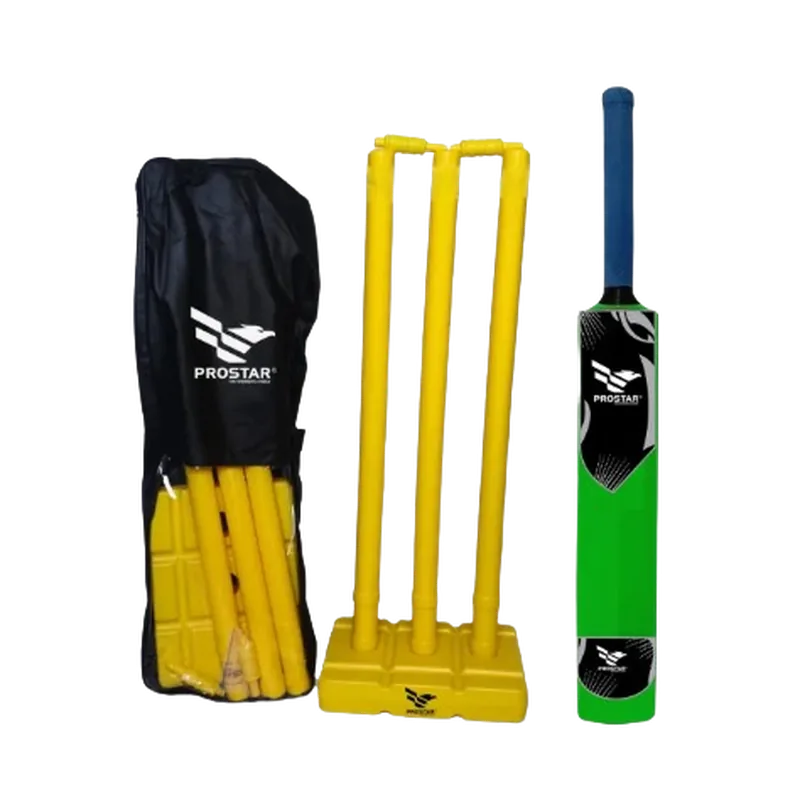 Prostar Stump Set with Bag & Bat Bat No-6 Yellow & Neon