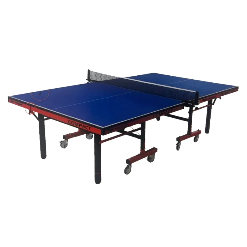 Prostar Full Size Table Tennis Table - Compact with Wheel & Laminated Top | 18 mm thick MDF Pre laminated particle board | Fast Set Up | Foldable with Single Solo Play Mode | Code: PSTT-002