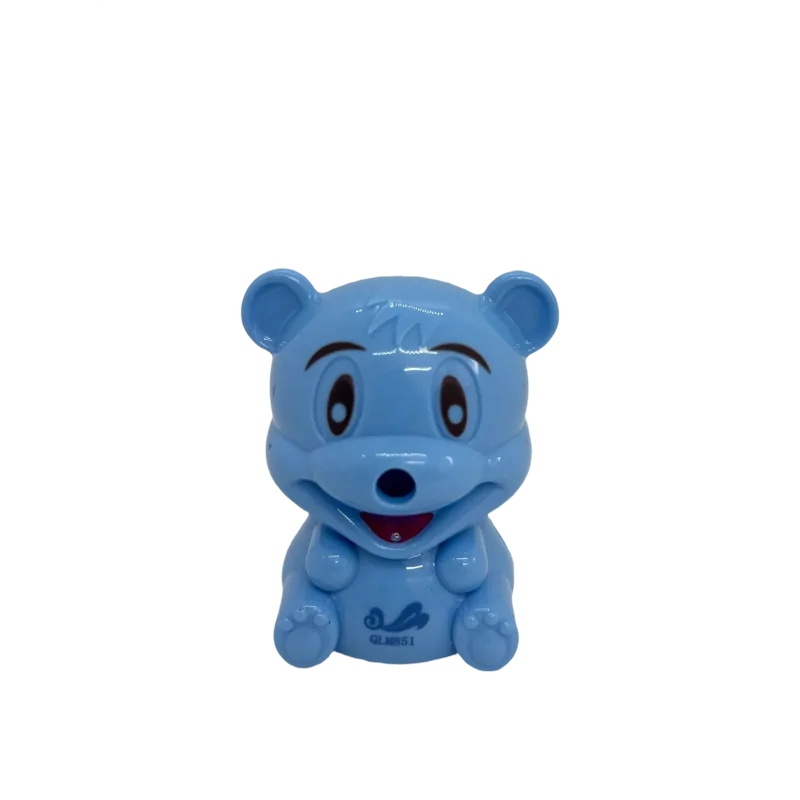 Cute Teddy Pencil Sharpener for Kids | Teddy Shape | Sharpener with Shavings Container | Adorable Cartoon Design | Dust Free Sharpening | Item No. QLM851 | 1 Piece