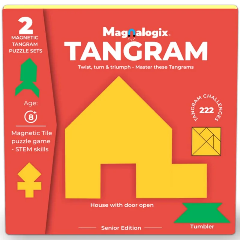 Toykraft Magnalogix Magnetic Tangram Puzzle Senior Multicolor