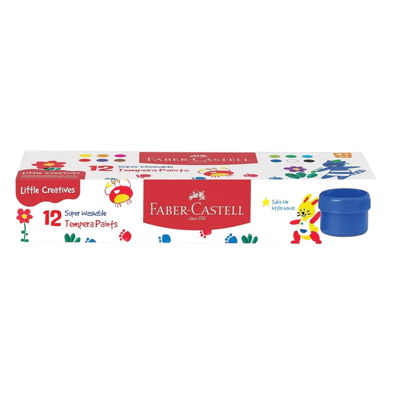 Faber Castell Tempera Paints 12 Shades 1 Pack Multicolor