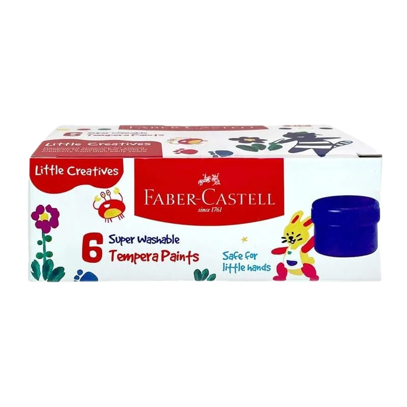 Faber Castell Tempera Paints 6 Shades 1 Pack Multicolor