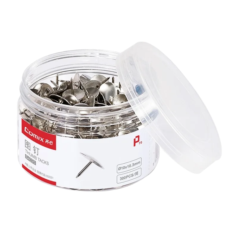 Comix Thumb Tacks 1 Box 10mm Silver