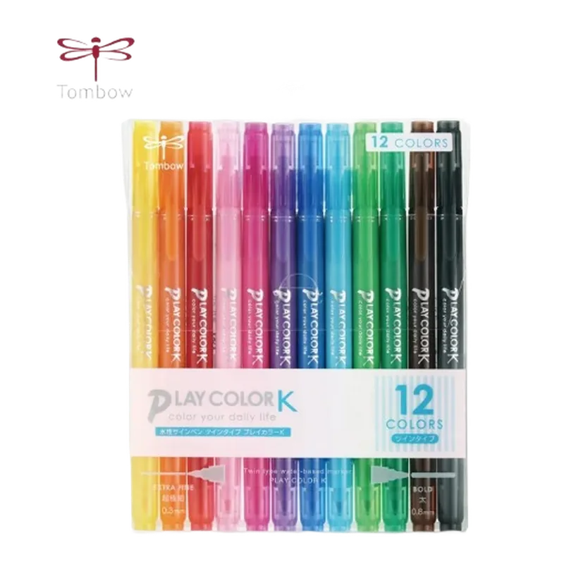 Tombow Play Color K Marking Pen Set 12-Colors Set Multicolor
