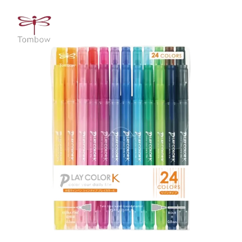 Tombow Play Color K Marking Pen Set 24-Colors Set Multicolor