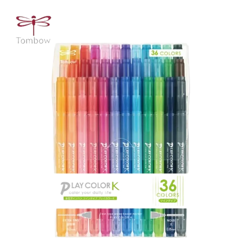 Tombow Play Color K Marking Pen Set 36-Colors Set Multicolor