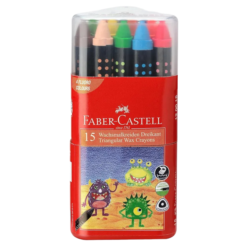 Faber Castell Triangular Wax Crayons 1 Pack Multicolor