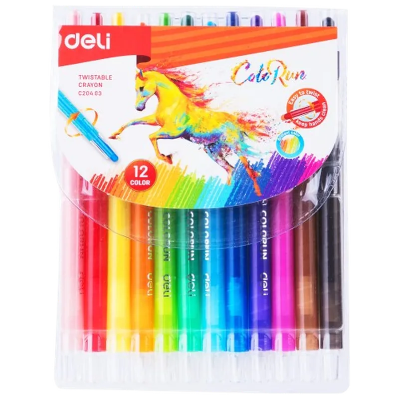 Deli Twistable Crayon 1 Pack Assorted