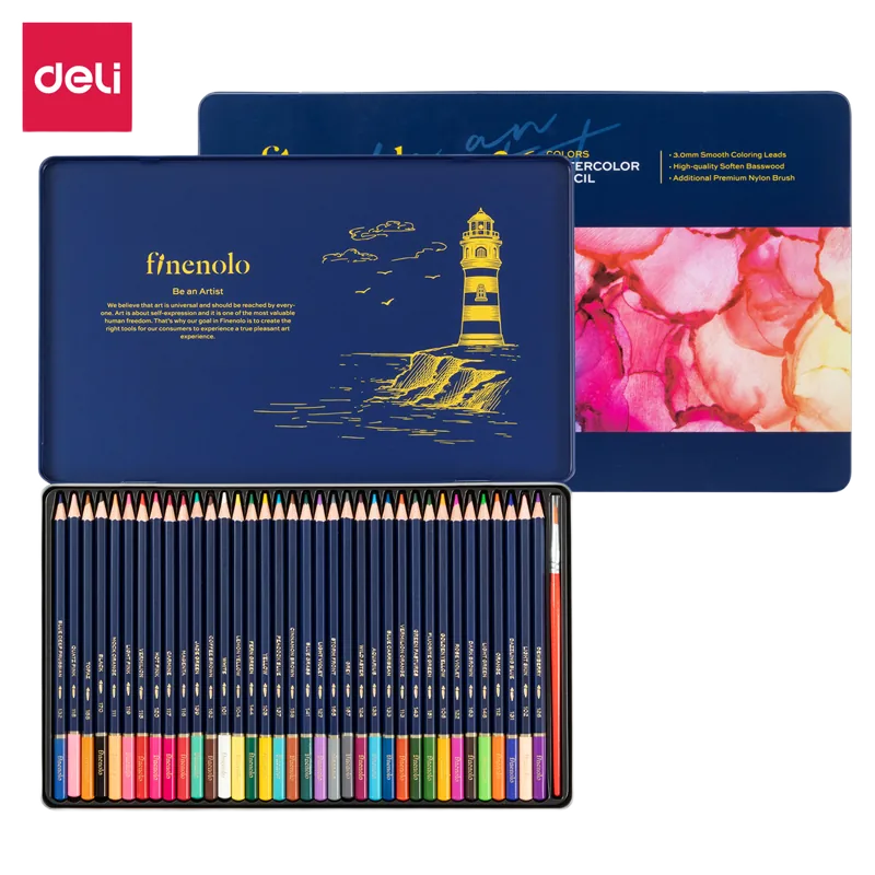 Deli Water Color Pencil EC129 36 Colors 1 Pack Assorted