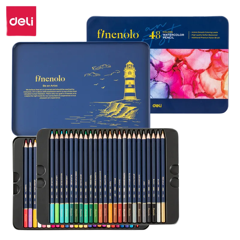 Deli Water Color Pencil EC129 48 Colors 1 Pack Assorted