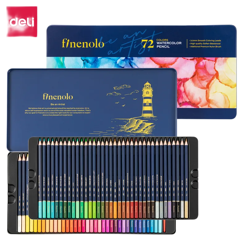 Deli Water Color Pencil EC129 72 Colors 1 Pack Assorted