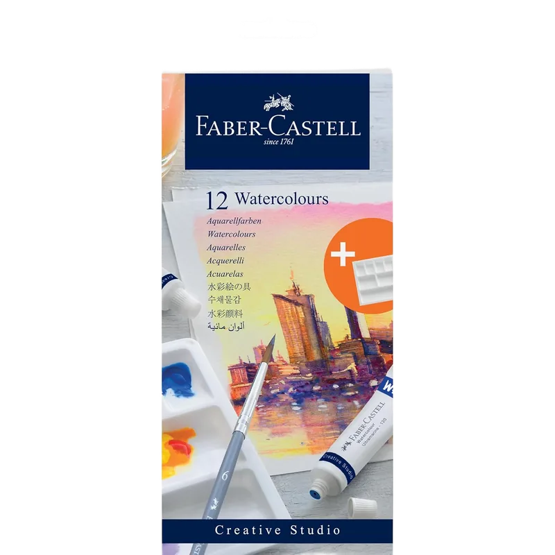 Faber Castell Watercolours 9 ml 12 Shades 1 Pack 9 ml (Pack of 12) Assorted