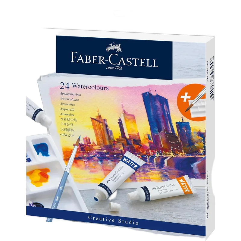 Faber Castell Watercolours 9 ml 24 Shades 1 Pack 9 ml (Pack of 24) Assorted