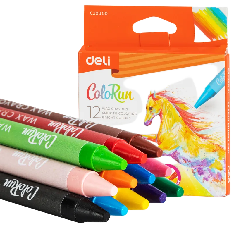 Deli Wax Crayon EC20800 1 Pack Assorted