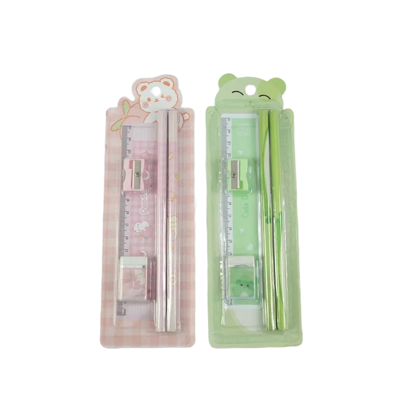 Pencil Stationery Set Green