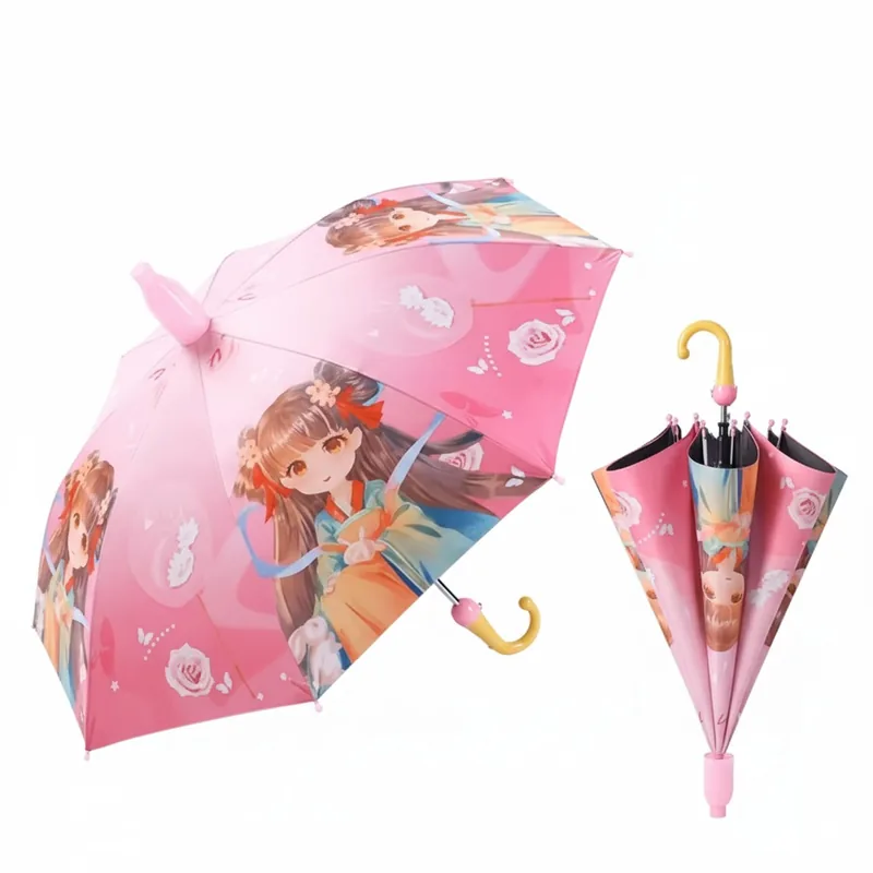 Printed Umbrellas for Kids Pink