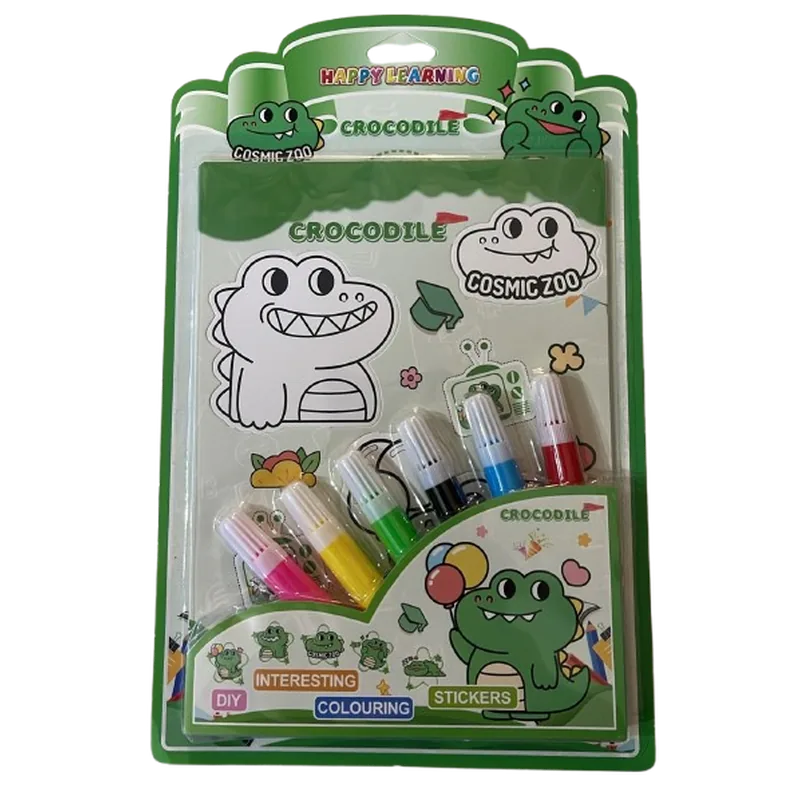 Sign Pen Colouring Set Green Multicolor