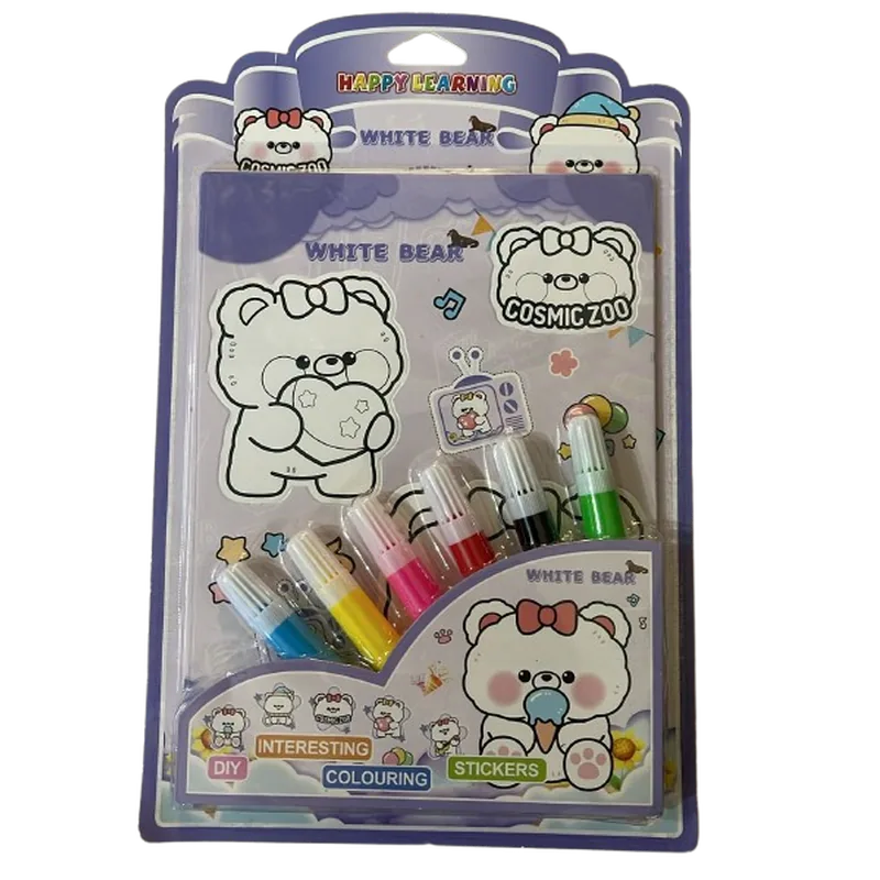 Sign Pen Colouring Set Purple Multicolor