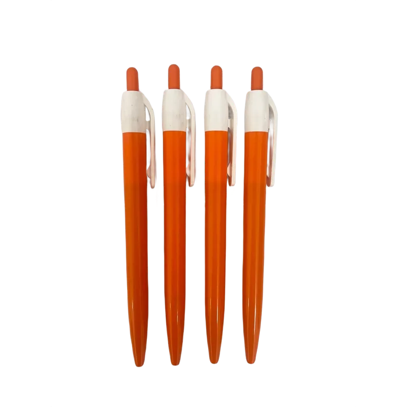 Customizable Personalized Plastic Pens Orange