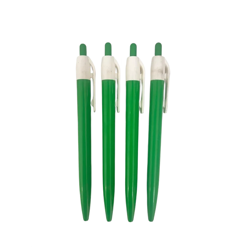 Customizable Personalized Plastic Pens Green