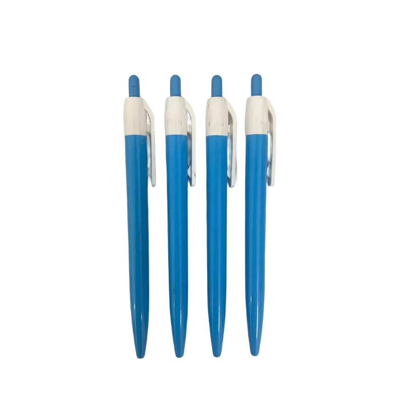 Customizable Personalized Plastic Pens Light Blue