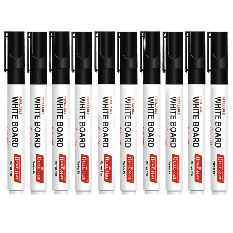 Officemate White Board Marker Black 10 Piece
