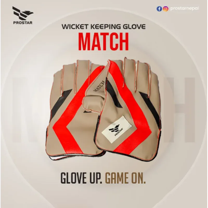 Prostar Wicket Keeping Gloves Match 1 Pair Full Size Multicolor
