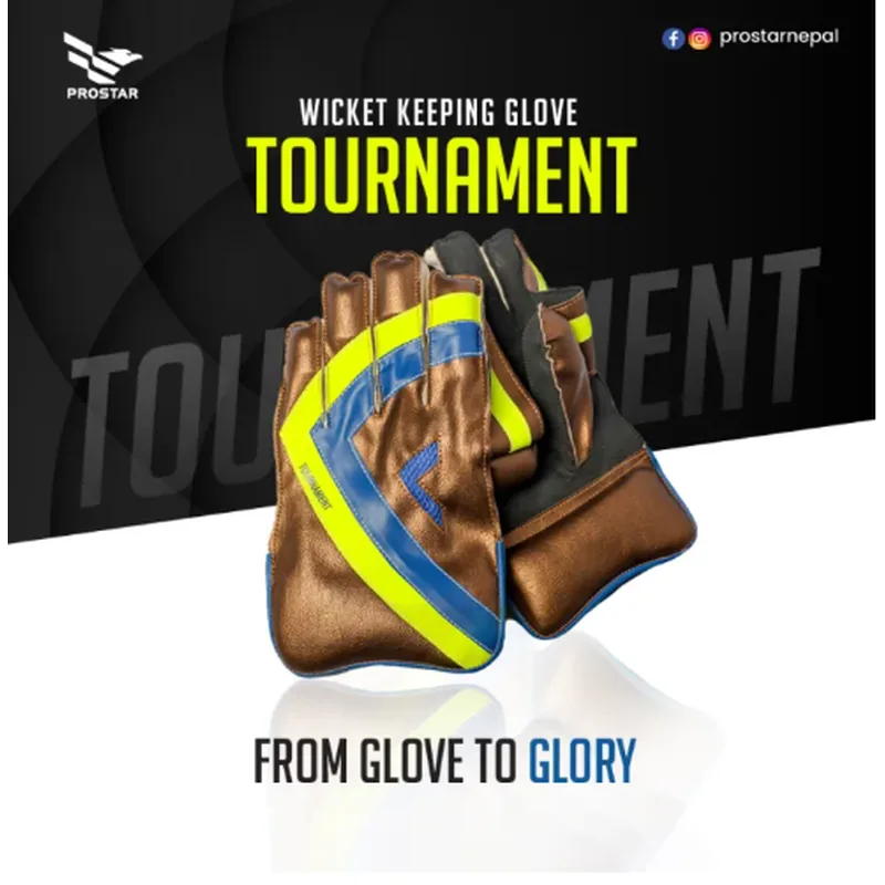 Prostar Wicket Keeping Gloves Tournament 1 Pair Full Size Multicolor